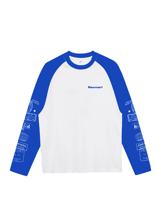 VISA LONGSLEEVE TEE - Blue