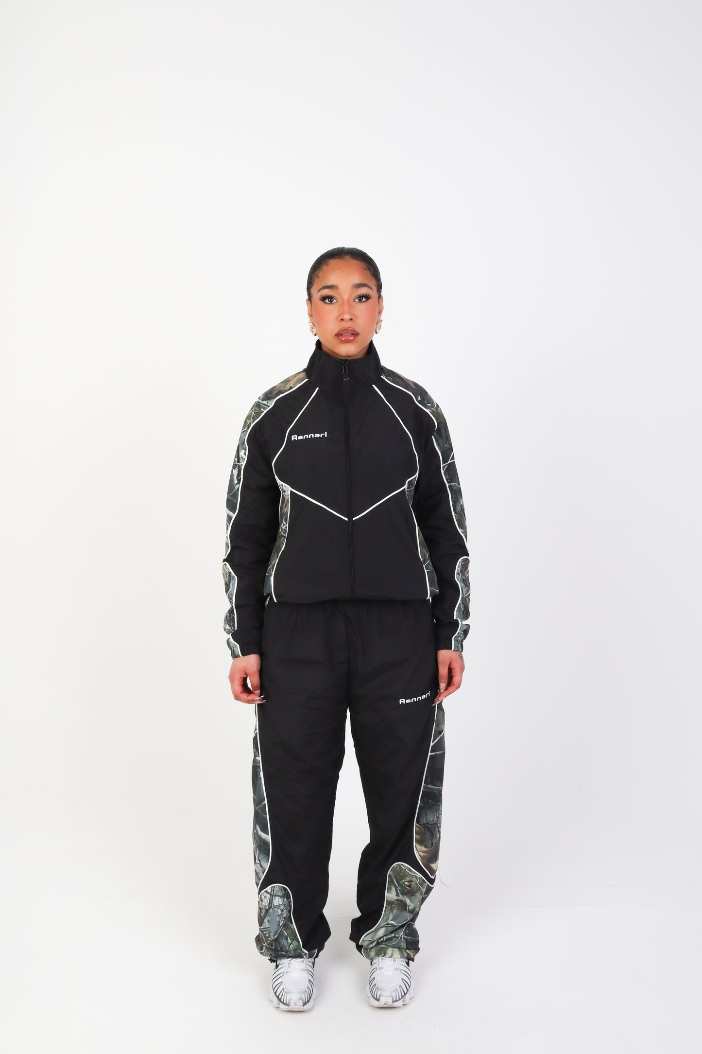 Rennari Tree Camo Tech Pants - Black
