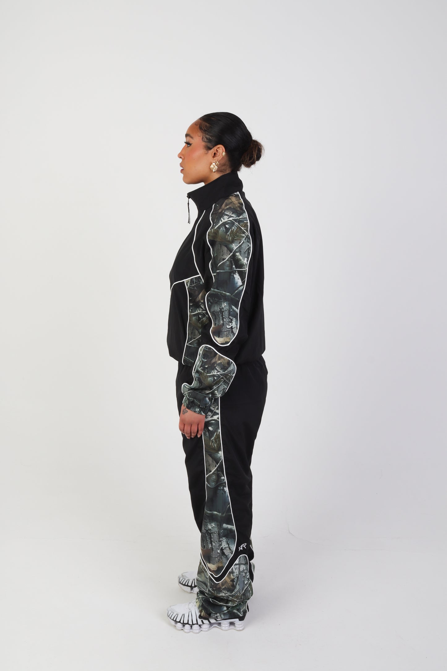 Rennari Tree Camo Tech Pants - Black