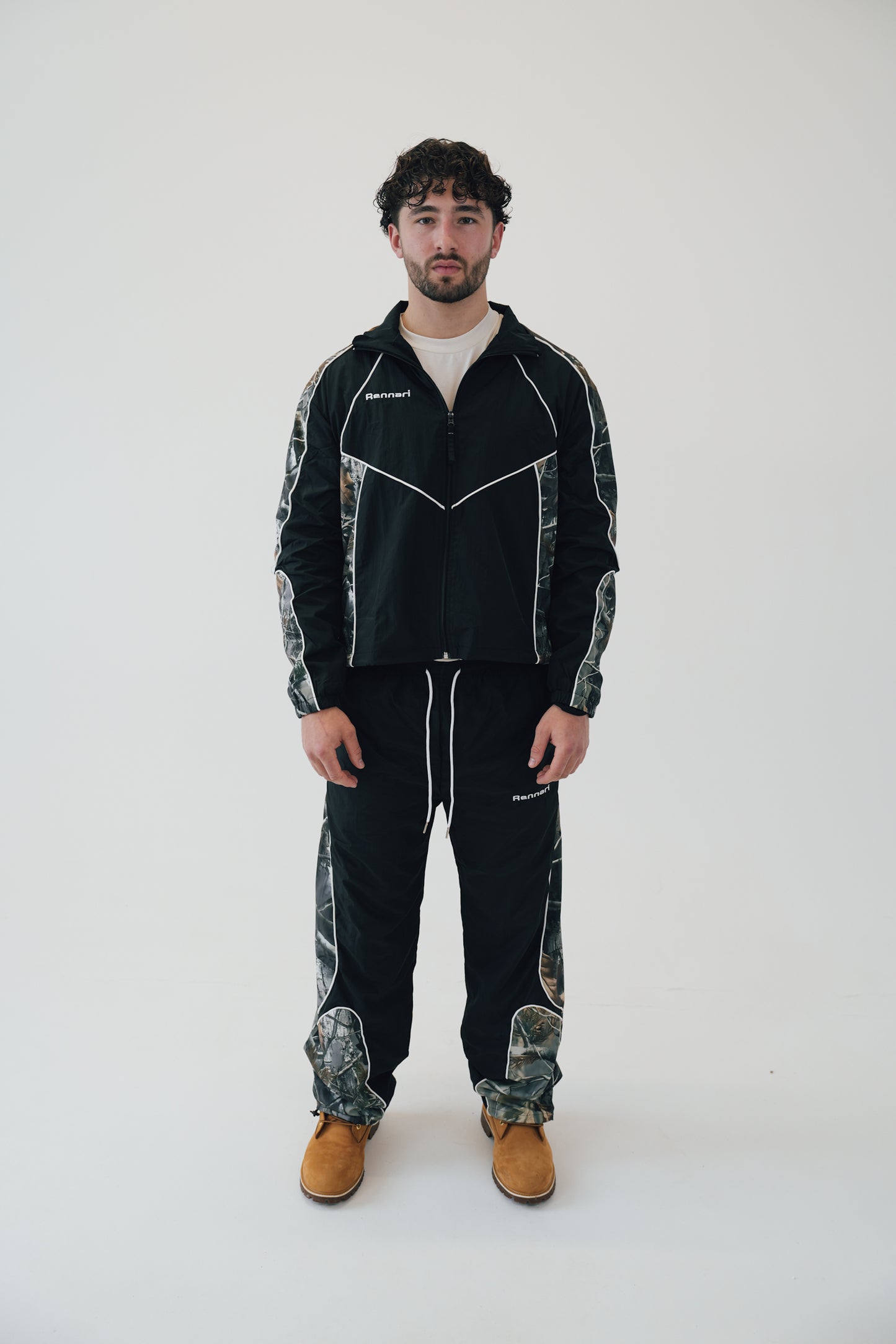 Rennari Tree Camo Tech Pants - Black