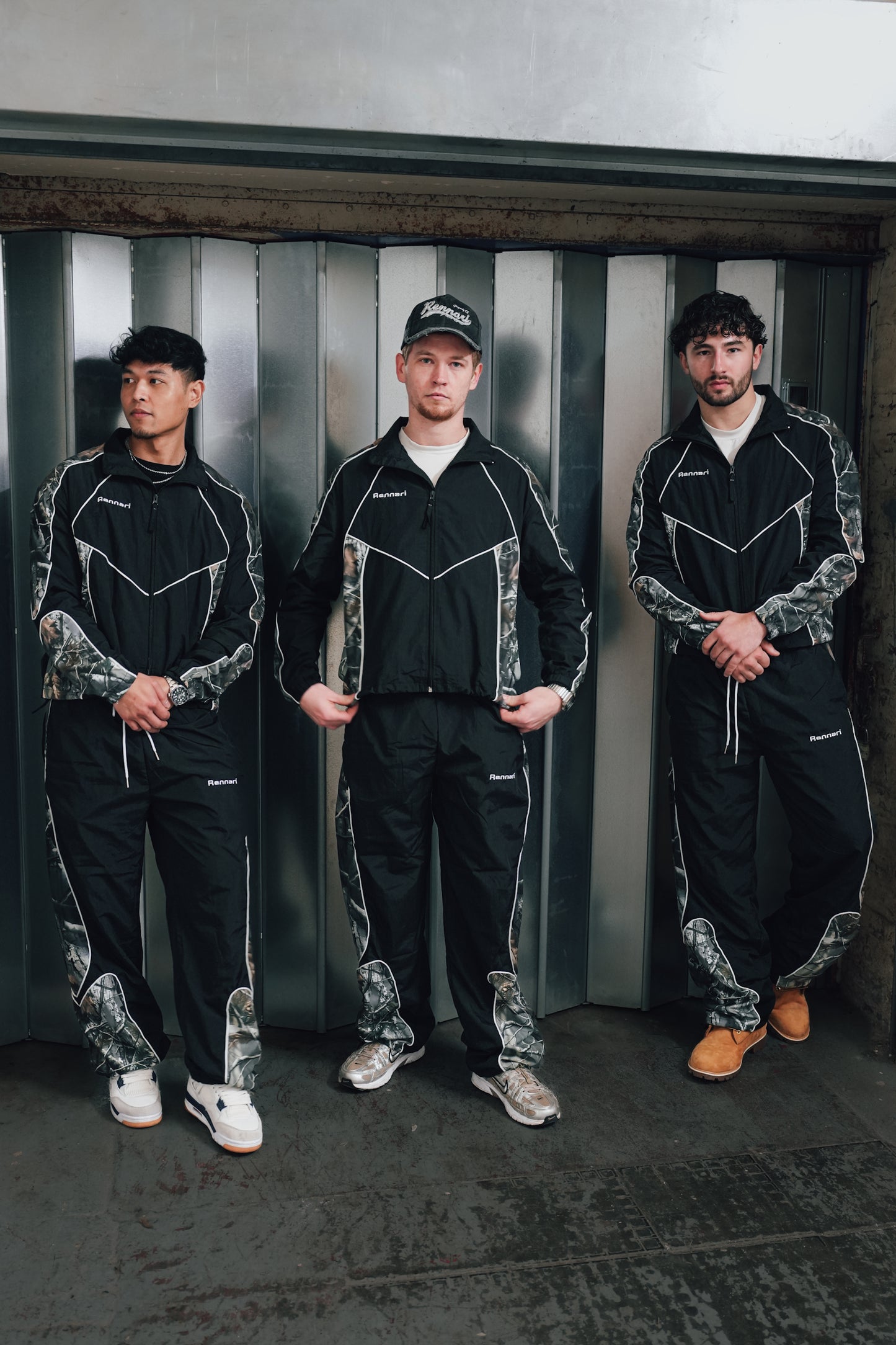 Rennari Tree Camo Tech Pants - Black