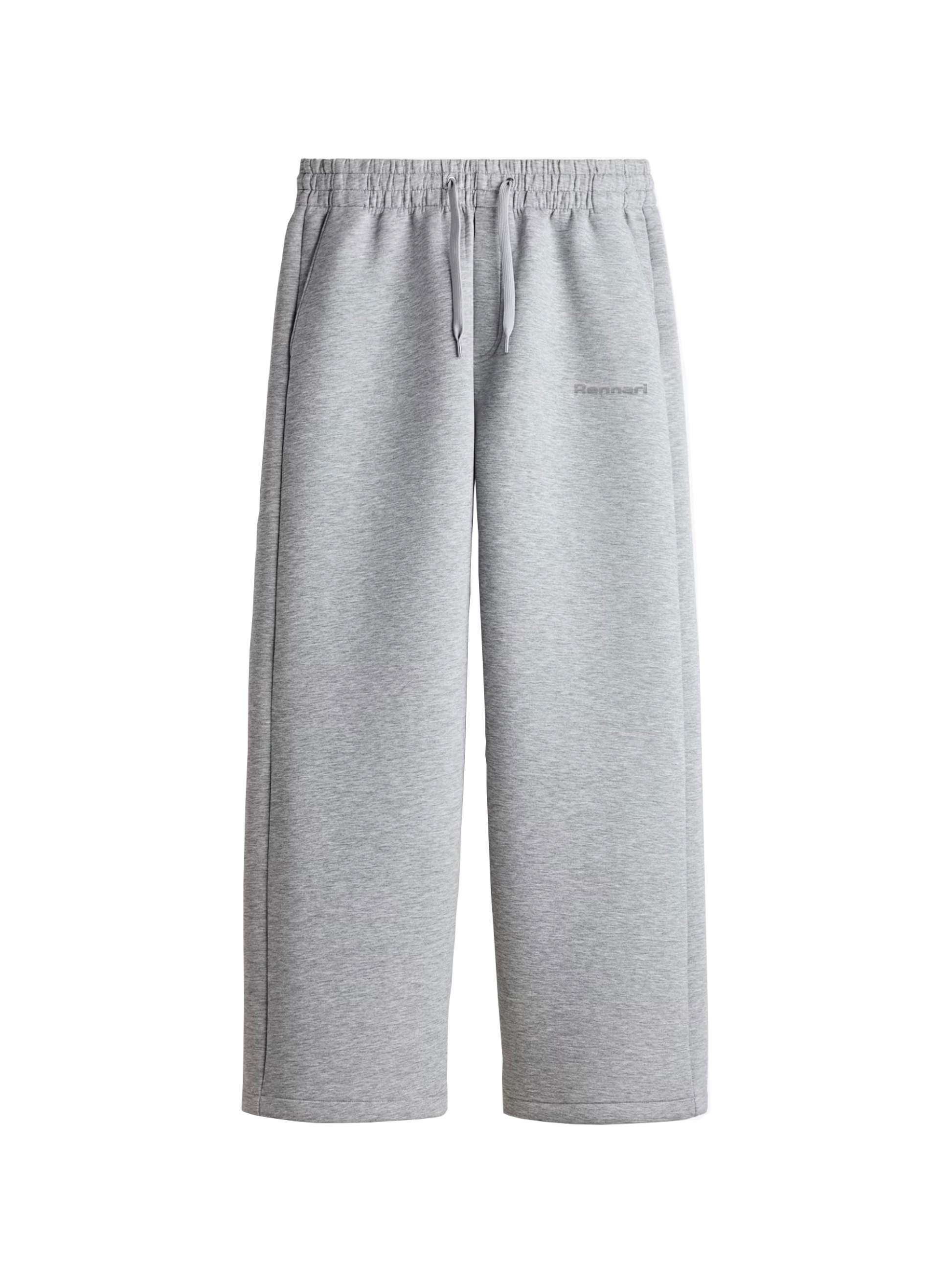 Grey Rennari wide-leg sweatpants without cuffs

Grey wide-leg sweatpants relaxed fit

Grey sweatpants straight leg opening